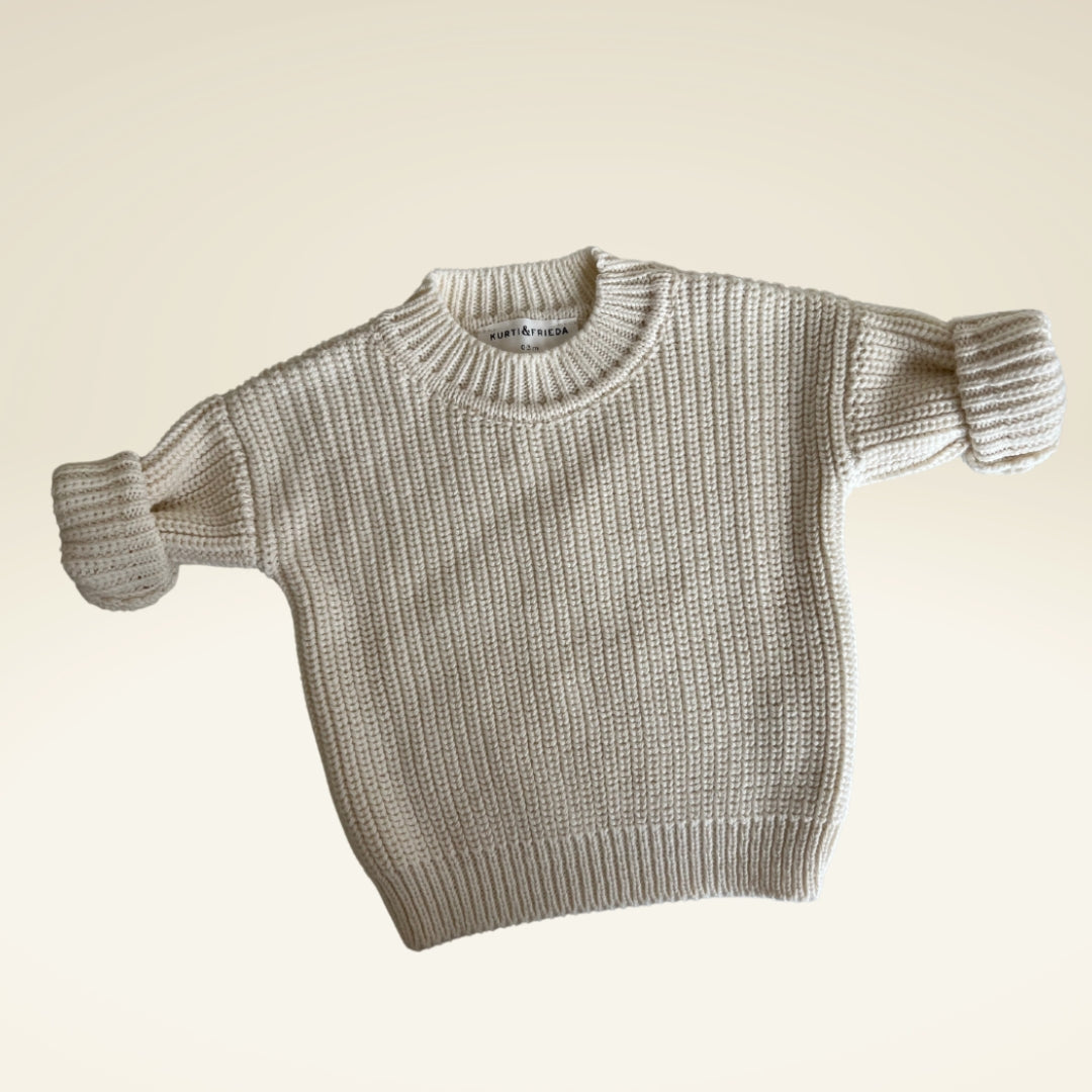 Baby/Kind Pullover aus Bio-Baumwollstrick