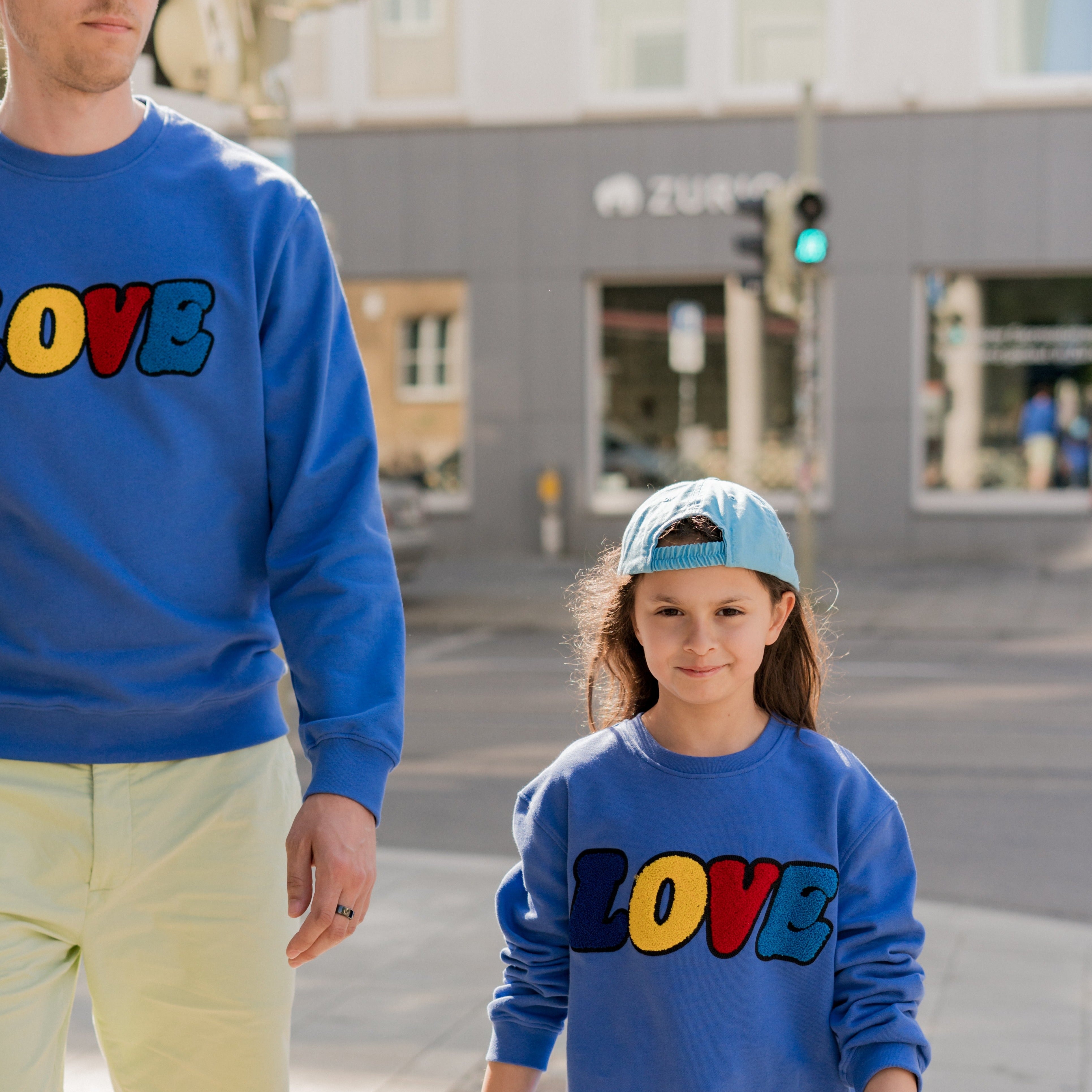 SWEATSHIRT ADULTS Unisex LOVE Royal Blue